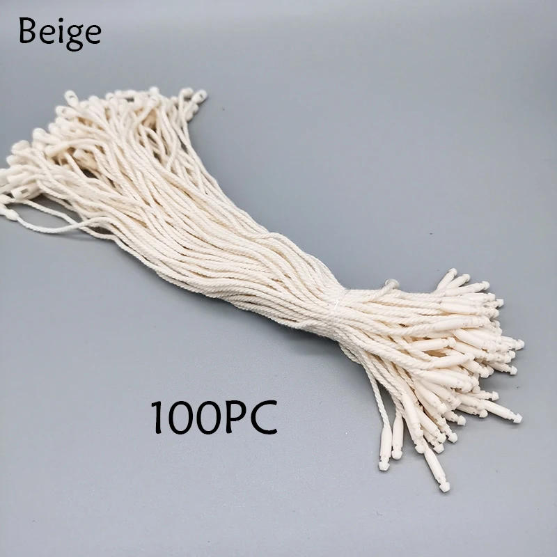 Description Picture 4 of item100Pcs Clothes Tag Rope White Black Clothing Lanyard Label Cotton Rope String Hanging Garment Bag Tags Garment Cards Accessories