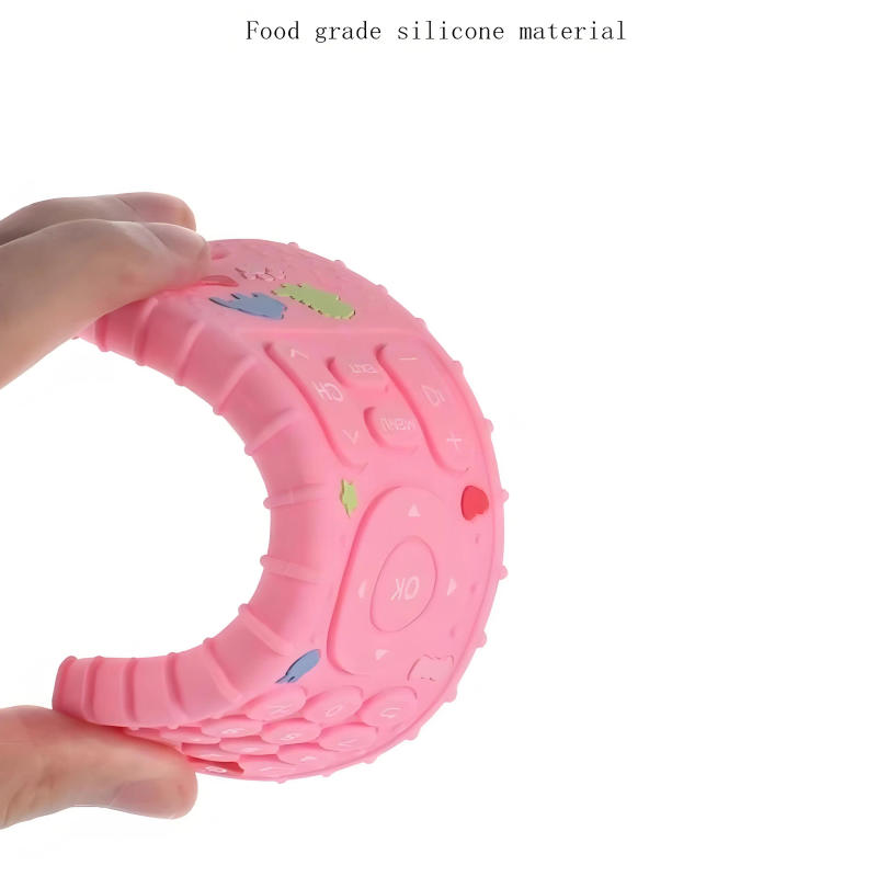 Description Picture 4 of item1/4PCS Silicone Baby Toys TV Remote Control Shape Teether Toy BPA Free Silicone Teething Chewing Toy Sensory Baby Accessories
