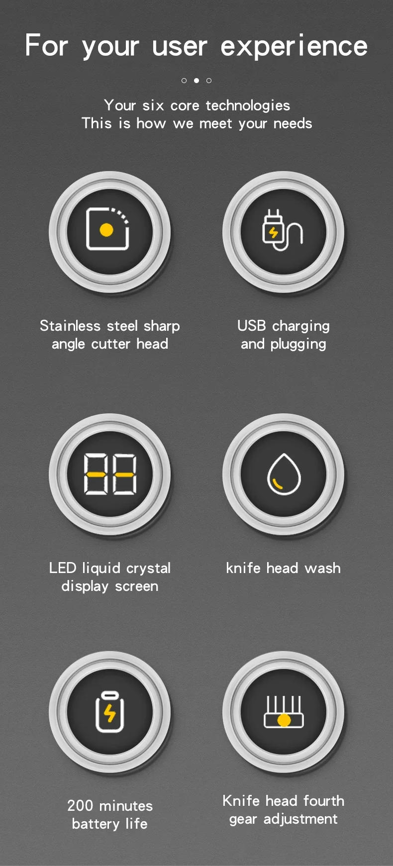 Description Picture 3 of itemAdjustable Professional Hair Clipper For Men Hair Trimmer Electric Hair Cutting Machine Rechargeable Haircut Kit