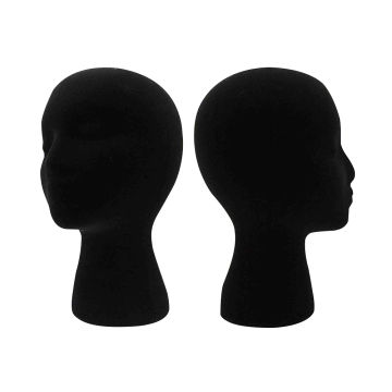 Practical Female Styling Flocking Head Mold Wig Glasses Holder Stand