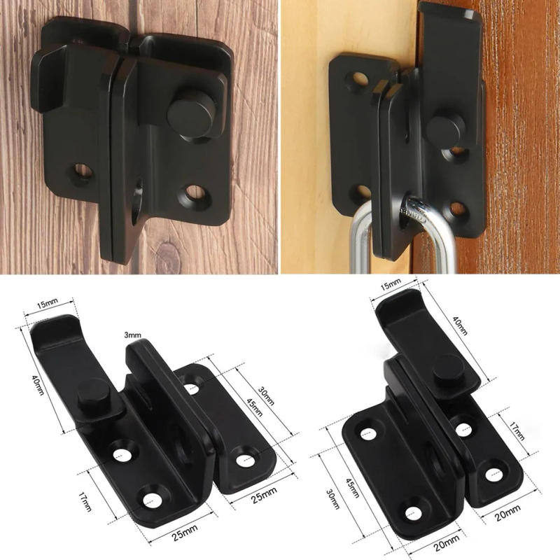 Description Picture 2 of itemWardrobe Door Bolt LatchDrawer Lock Safety Free Punching Stainless Steel Sliding Door Bolt Latch Catch Furniture Hardware Parts