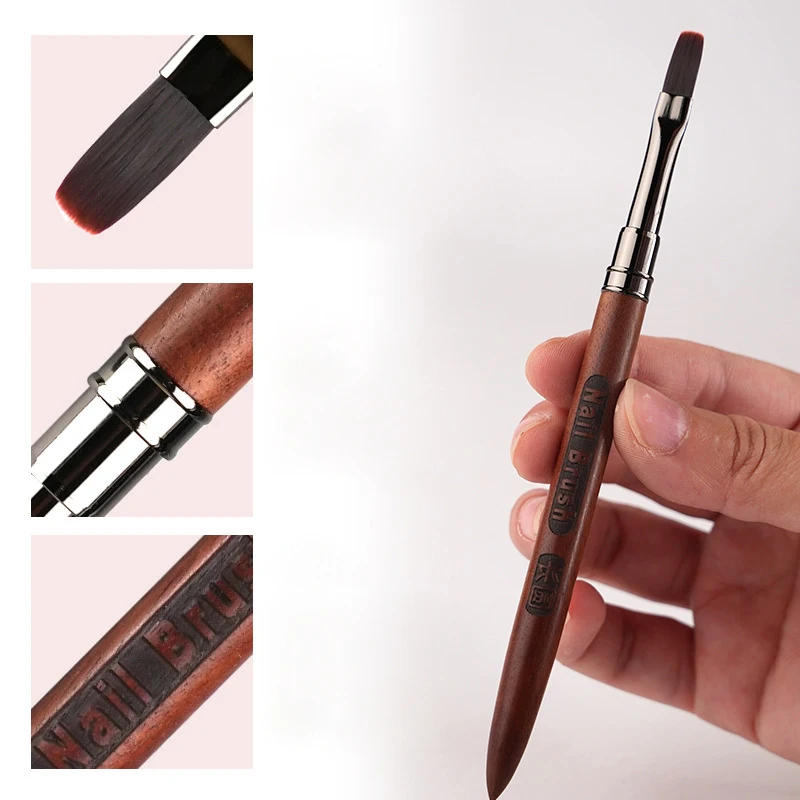Description Picture 4 of itemWood Gel Painting Brush Nail Art for Gel Tip Extension Acrylic Builder Accessory Nail Art Brushes Manicure UV Gel Nails Brush