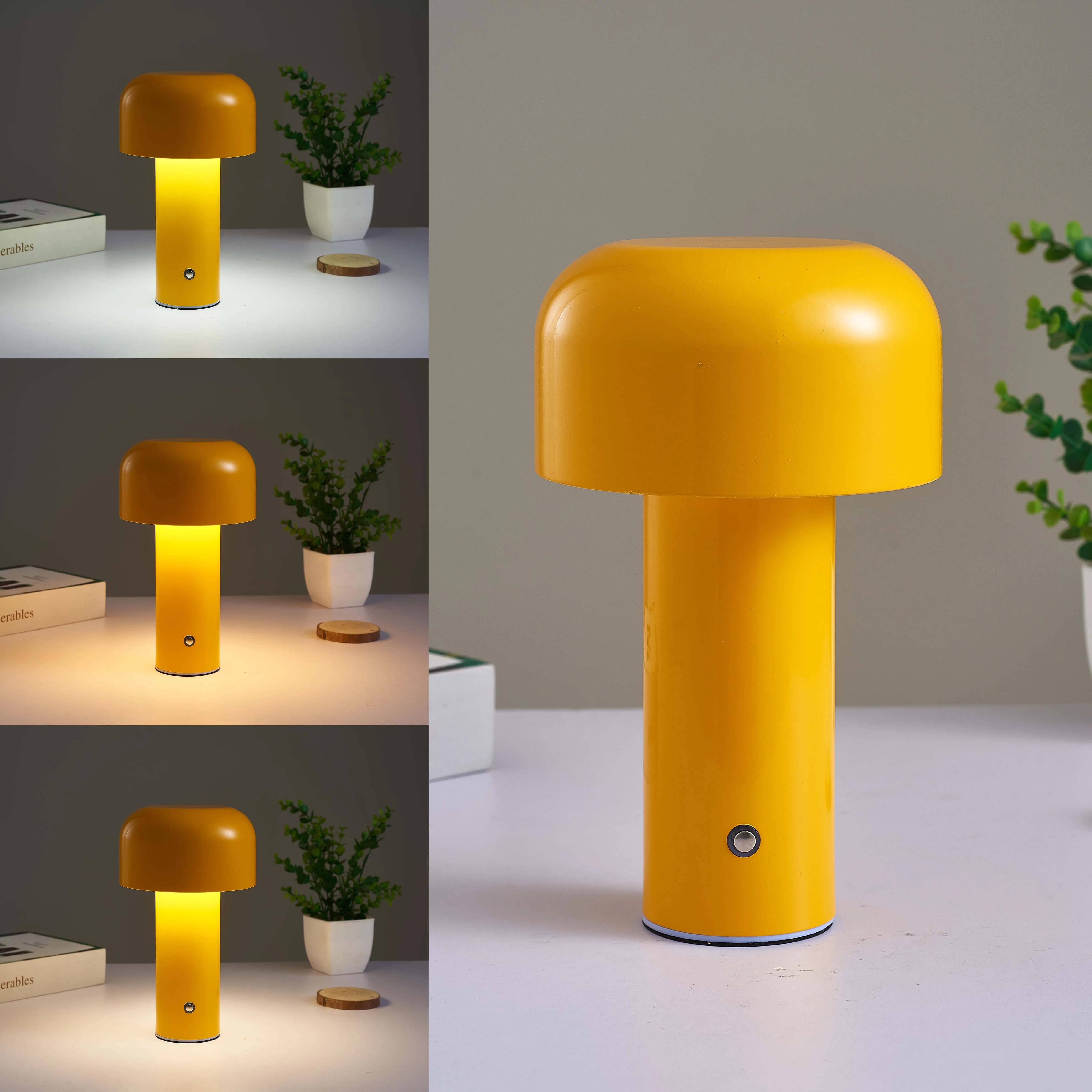 Description Picture 5 of itemItalian Designer Mushroom Table Lamp Night Light Portable Cordless Touch Rechargeable Decor Lamp USB Bedside Lamp Desktop Lamp