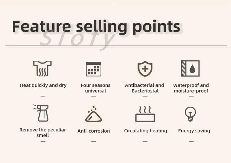 Description Picture 3 of itemElectric Heated Towel Rack Wall Mounted Drying Rack Towel Warmer with Top Shelf for Bathroom Heated Towel Warmer Heater Plug-in