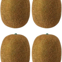 4 Pcs Artificial Fruits Plastic Fake Fruit Kiwi Simulation Fruit Model for Home Kitchen Party Photoshoot Decoration Brown