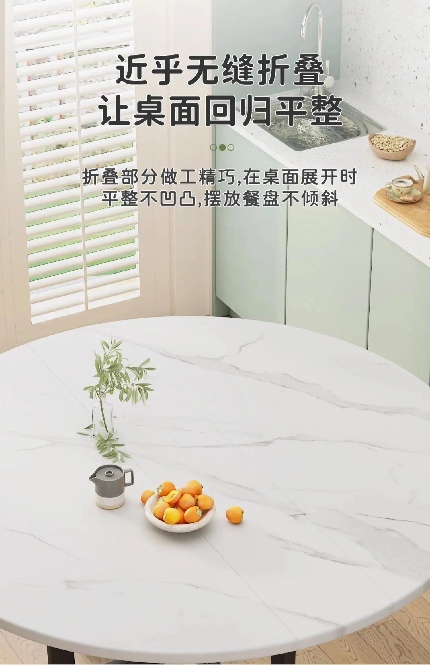 Description Picture 5 of itemFoldable table dining table household small apartment round eating simple rental room 10 people folding large round