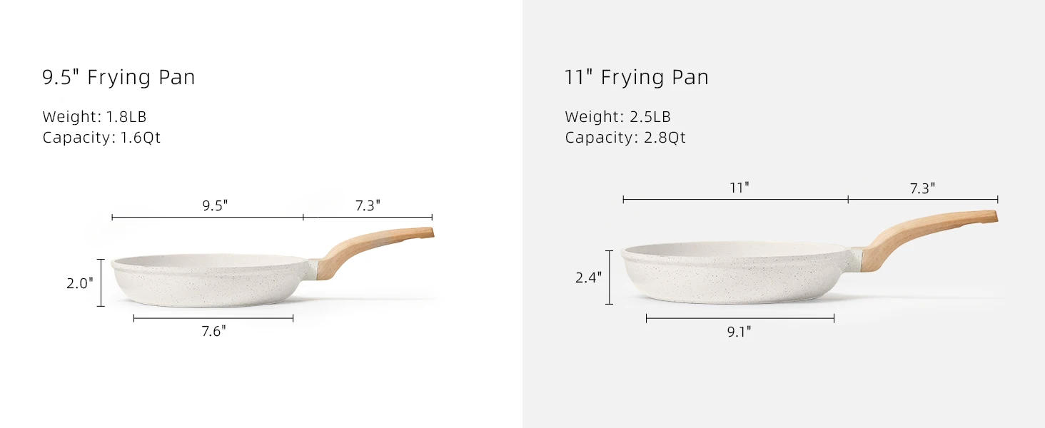 Description Picture 5 of itemCAROTE 21Pcs Pots and Pans Set, Nonstick Cookware Sets,Induction Cookware Non Stick Cooking Set w/Frying Pans & Saucepans