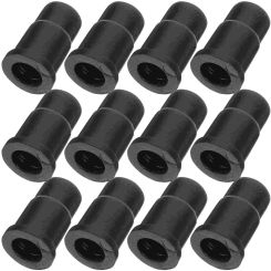 40 Pcs Wall Wheel Protector Office Chair Casters Rubber Cap Furniture Insert Socket Mounting for Leg Replacement Black Abs