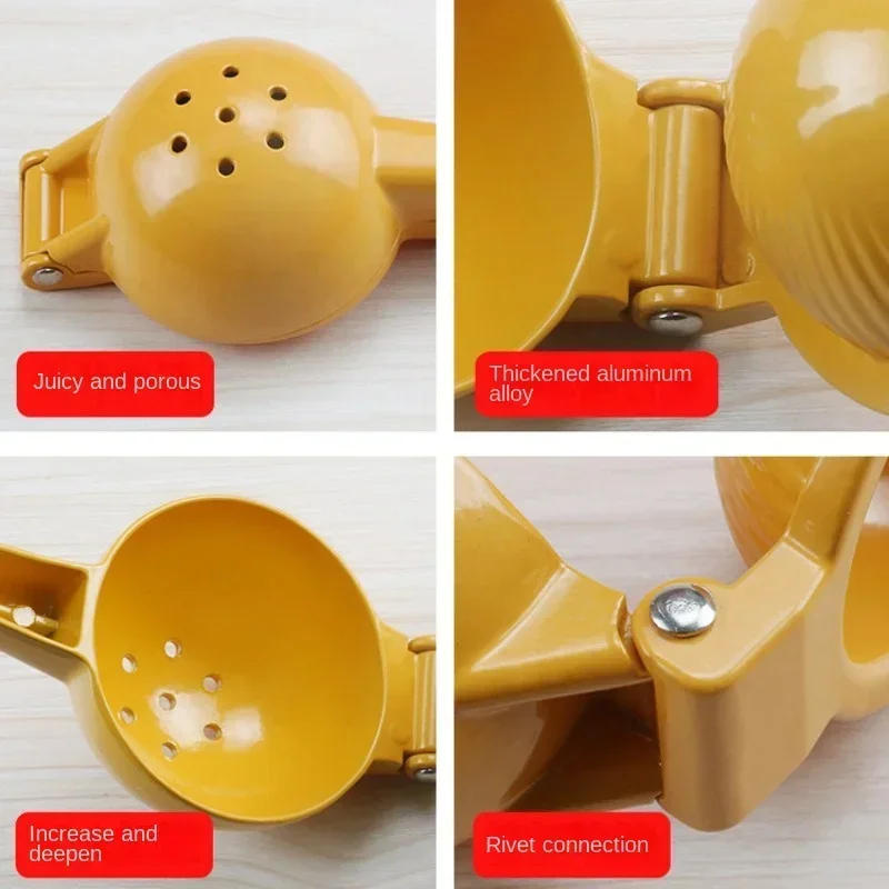 Description Picture 4 of item2024 Home Manual Lemon Squeezer Aluminum Alloy Hand Pressed Orange Fruit Juicer Portable Practical Kitchen Tools Mini Blender