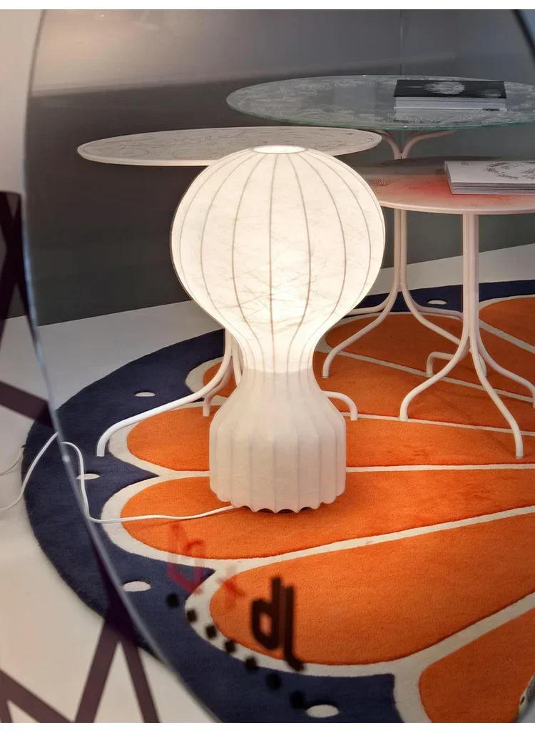 Description Picture 4 of itemNovelty Floor Lamp Nordic Designer Silk Lamp for Bar Living  Study Decor Indoor Home Hot Air Bedroom Bedside торшер напольный