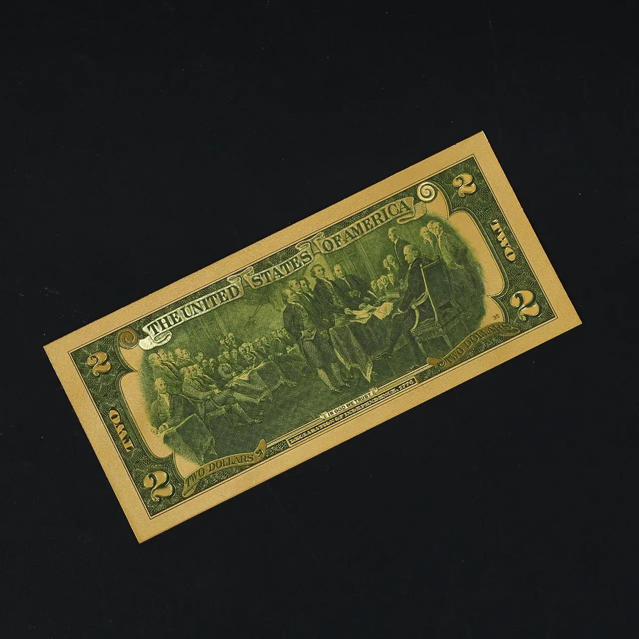Description Picture 4 of item8pcs/Set 24K Gold Plated Souvenir Home Decoration Realistic Banknotes Dollars Antique Plated High Quality Commemorative Notes