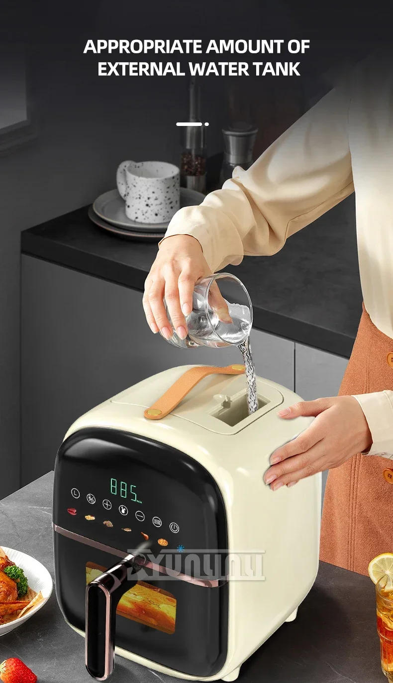 Description Picture 4 of itemHousehold Intelligent Air Fryer Multifunctional Visual Air Fried Pot 1200W Kitchen Cookware