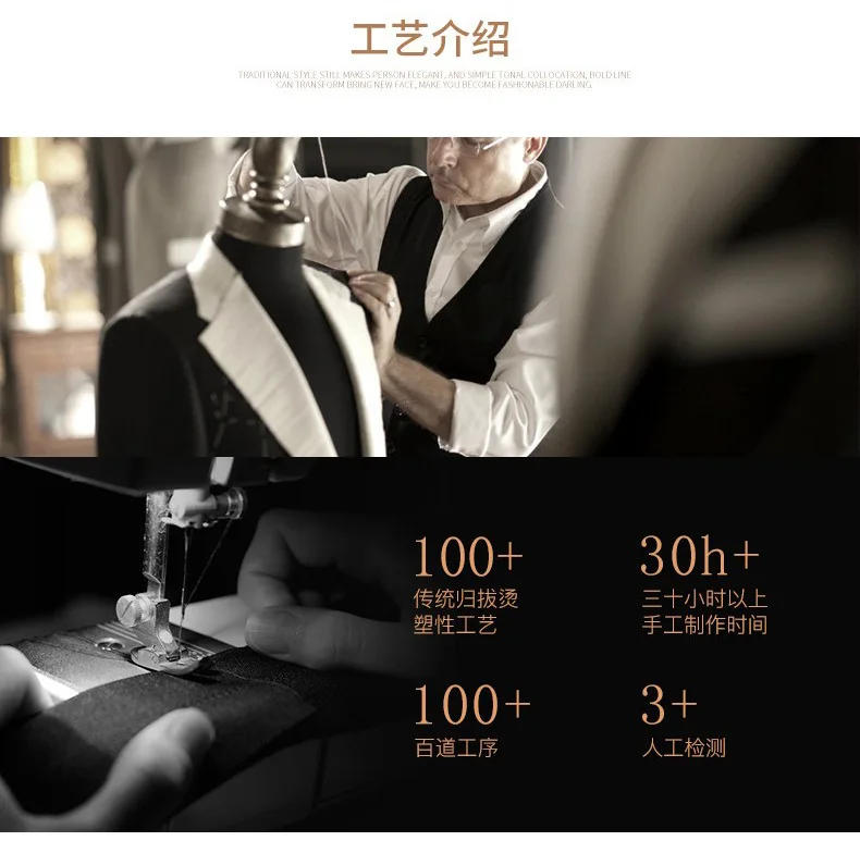 Description Picture 4 of itemNew Arrival Fashion Suepr Large Men's Business Casual Plaid Suit Coat Autumn and Winter Blazer Plus Size XL2XL3XL4XL5XL6XL7XL