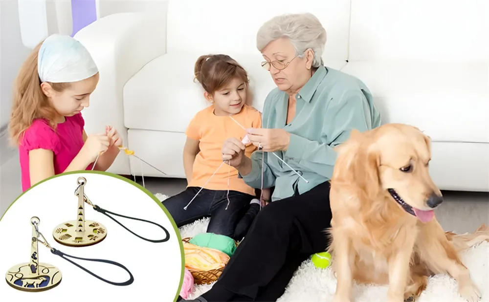 Description Picture 6 of itemYarn Holder Wooden Spinning Knitting Tools DIY Sewing Thread Spool with Wrist Strap Wool Ball Winder Rochet Accessories Stand