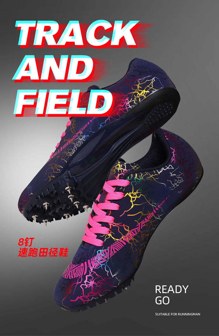 Description Picture 3 of itemMen Track and Field Spikes Shoes Training Competition Sprint Lightweight Racing Non-slip Match Waterproof Wholesale Professional