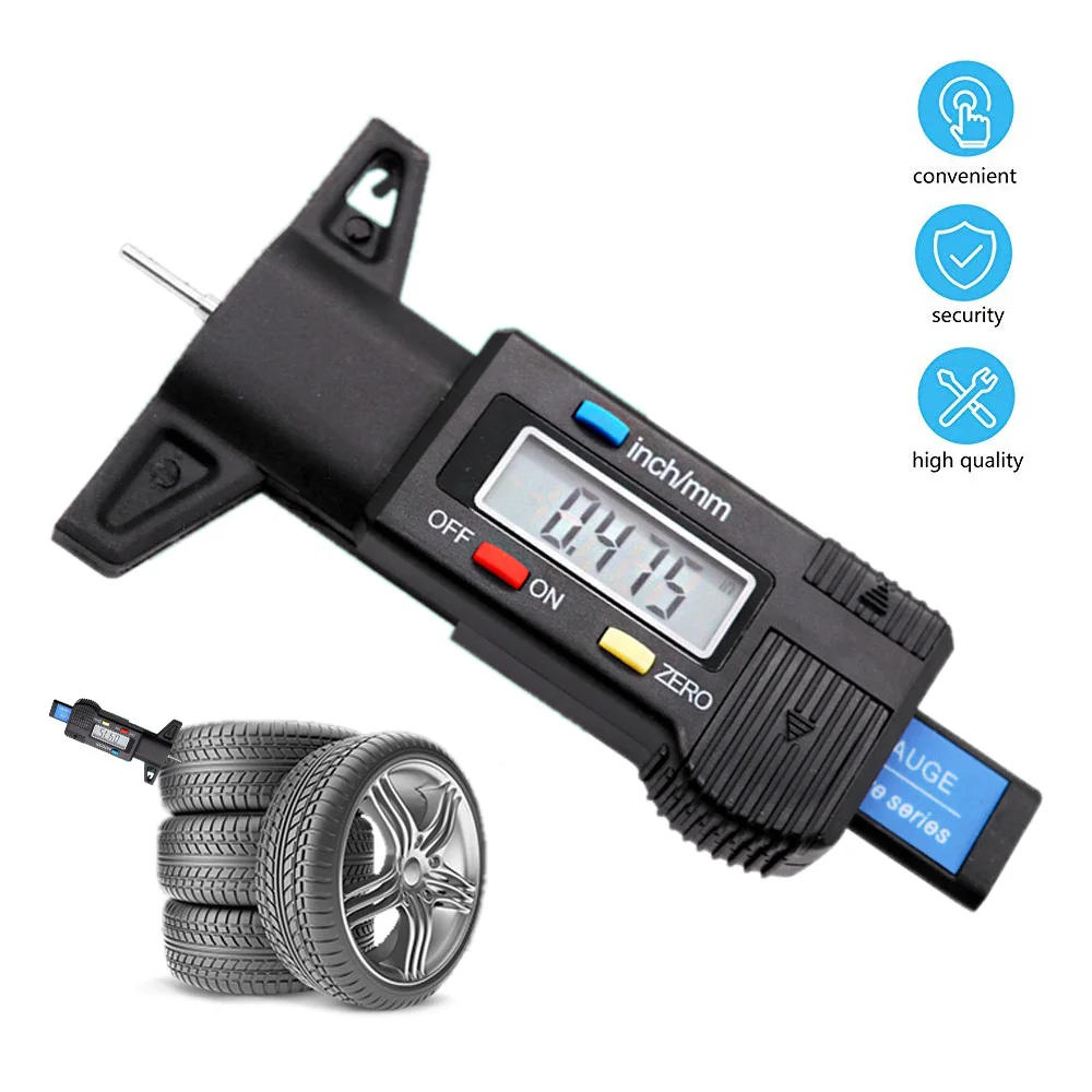 Description Picture 3 of itemDigital Car Tyre Tire Tread Depth Gauge Meter Measurer Tool Caliper Thickness Gauges Tread Brake Pad Shoe Tire Monitoring System