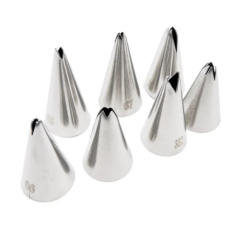 Description Picture 5 of item7 Different Styles Leaf Leaves Cream Stainless Steel Icing Piping Nozzles Cake Cream Decorating Cupcake Pastry Tips Cake Tools