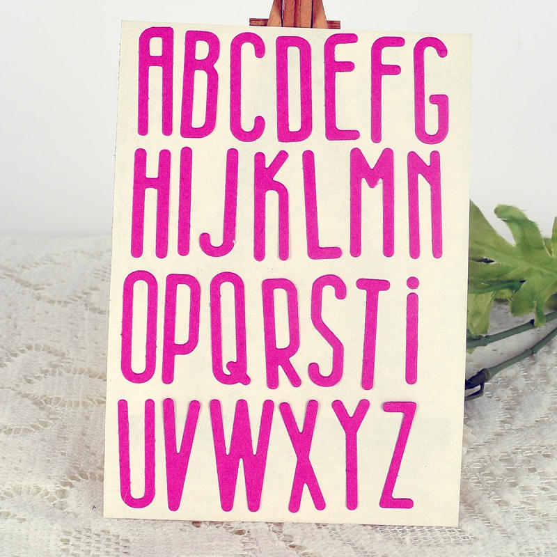 Description Picture 6 of item26 English Alphabet Arabic Numeral Happy Birthday Bow Tie Five-pointed Star Love Circle Metal Cutting Die For Embossing Decor