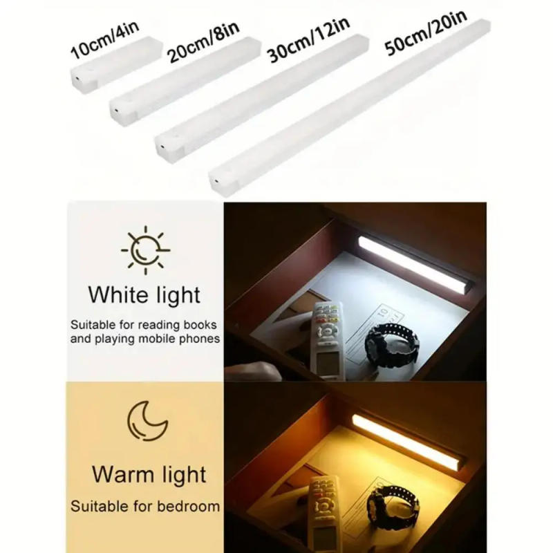 Description Picture 3 of itemLED Motion Sensor Light Wireless USB Rechargeable Night Lamp Room Motion Detector Light Under Cabinet Lamp Night Lighting WARM/W