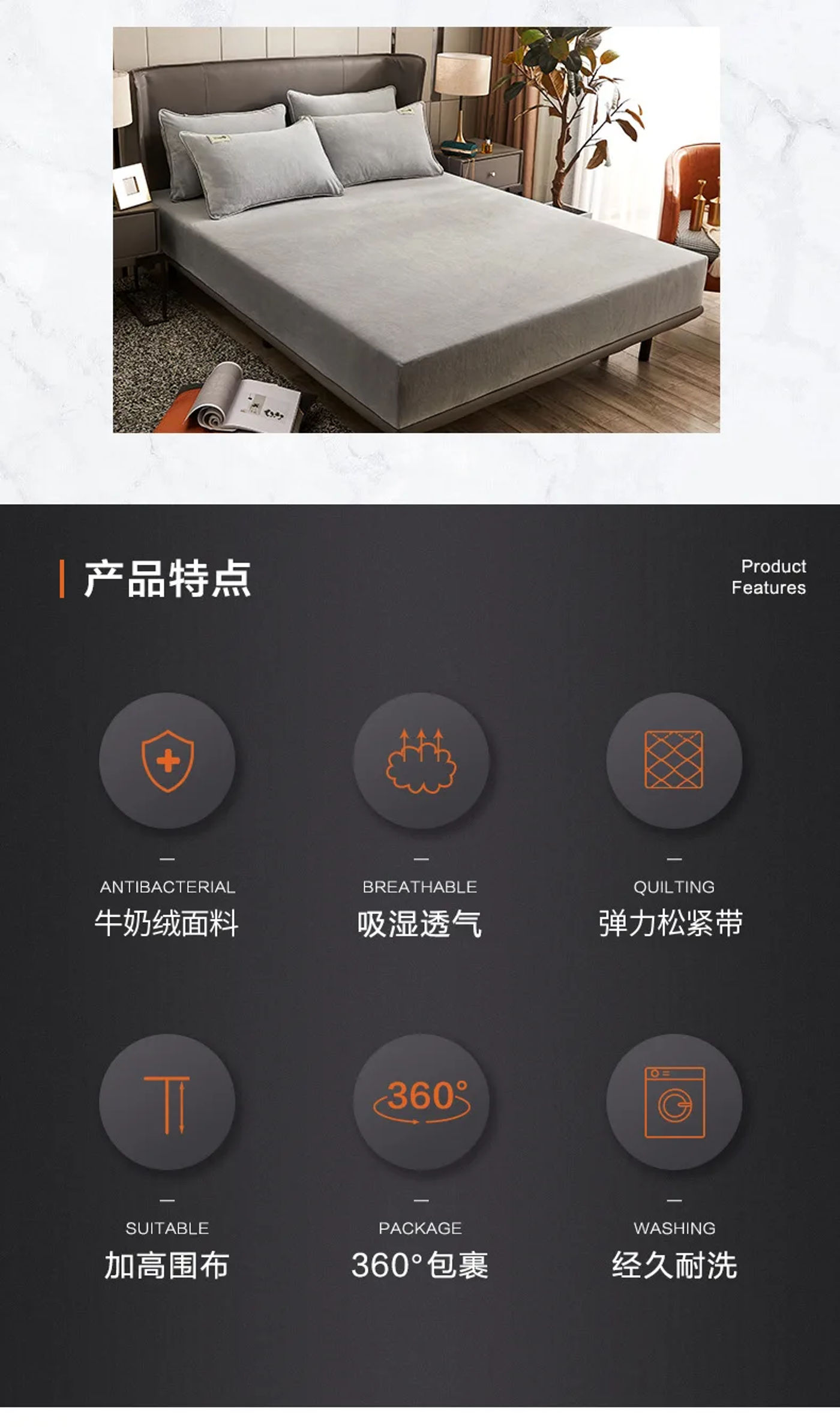 Description Picture 3 of itemWinter Plush Fitted Sheet Solid Flannel Elastic Band Fitted Sheet Mattress Protector Cover Warm Velvet Bedspread Mattress Cover