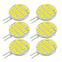 6-Piece G4 LED Light Bulb AC DC 12V 24V G4 Landscape LED Bulb 25W Halogen Bulb Equivalent Motorhome RV JC T3 G4 LED Ceiling Bulb