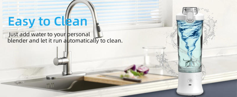 Description Picture 4 of itemPowerful 20 oz Personal Portable Blender BPA Free USB C Rechargeable Blender with Travel Lid for Shakes Smoothies Home Travel