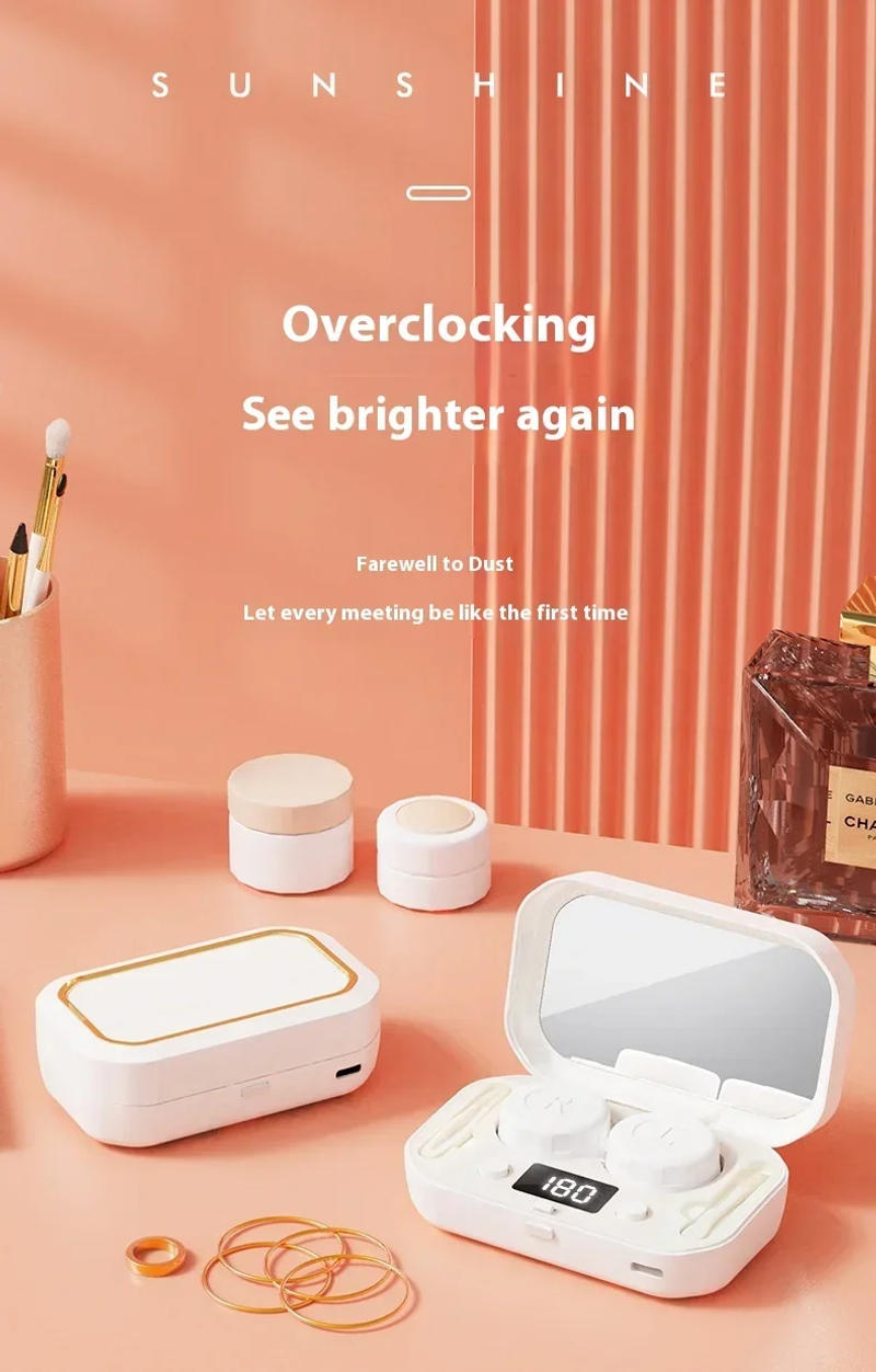 Description Picture 2 of itemPortable Automatic Cleaning Contact Lens Cleaner Machine with Timer Ultraviolet Sterilization Magnetic Suction Cleaning Machine