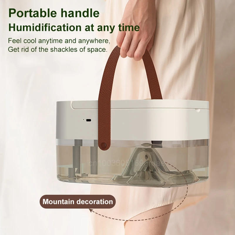 Description Picture 6 of item3 In1 Humidifier Double Spray Fan Portable Fan Air Cooler Humidifier USB Fan Desktop Lamp Fan For Summer Hydration Fan