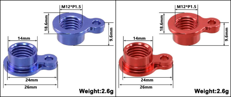 Description Picture 5 of itemHEPPE MTB Road Bike Thru Axle Nut M12 Axle Nuts Bike Hub Tube Shaft Skewer Cap for Replace P1.5mm Thru Axle RAT Axle Nut