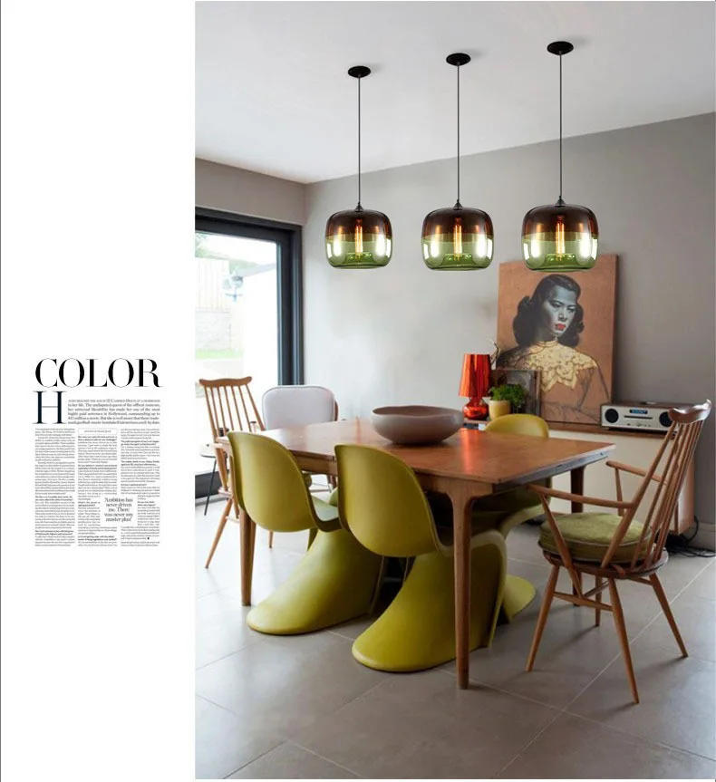 Description Picture 5 of itemModern Bedroom Apple Pendant Lights Personalized Colored Restaurant Glass Lighting Fixtures Kitchen Island Ceiling Decor Lamps