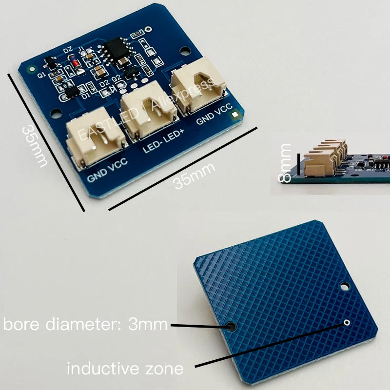 Description Picture 4 of item10pcs Touch Sensor Switch Board for River Table Tiktok Sensing Inductor with LED Strips DC 5V 12V 24V DIY 2A PCB Sensing Module