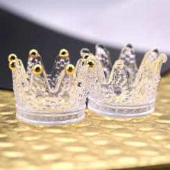3D Retro Embossed Glass Crown Crystal Nail Brush Display Stand Acrylic UV Gel Painting Pen Holder Manicure Tools