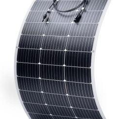 100W 12V Flexible Solar Panel 9BB Monocrystalline Cell 12 Volt Semi-Flexible for Marine RV Trailer Boat Cabin Van Car Uneven