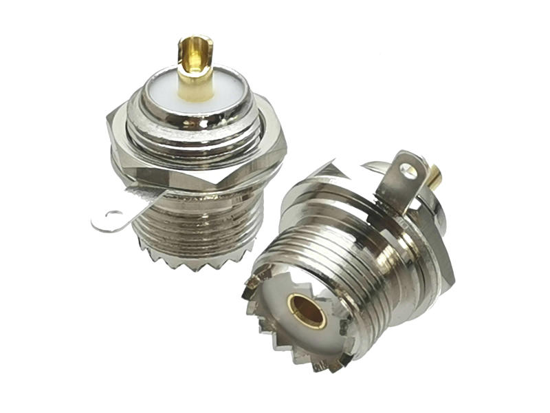 Description Picture 2 of item10PCS Connector UHF female SO239 jack bulkhead solder panel mount straight