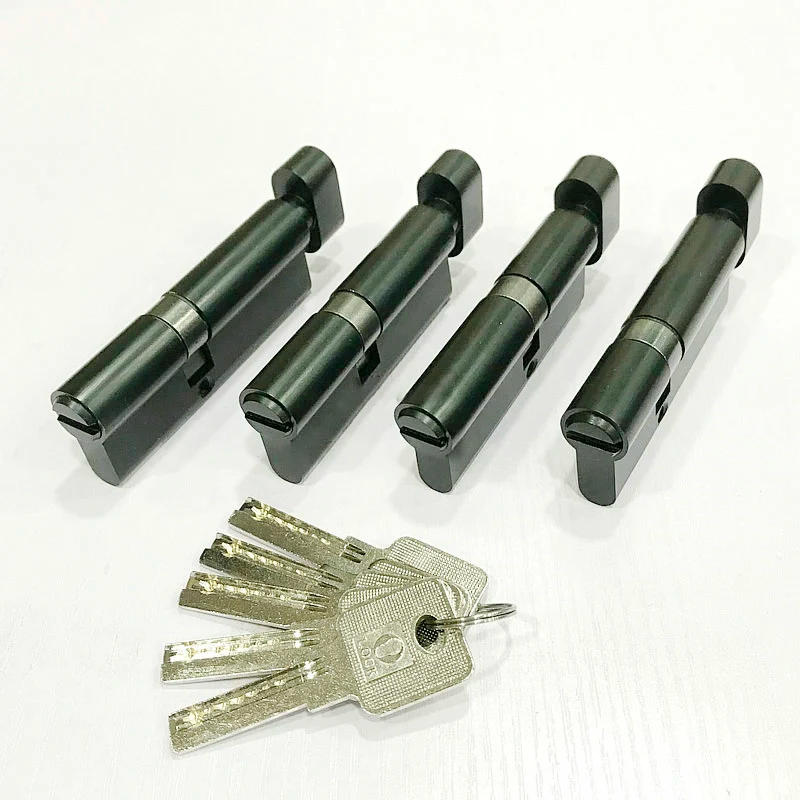 Description Picture 6 of itemBlack Custom Cylinder Open Lock Door Window  Security  80/85mm Cylinder  Living Room  Lock Handle Customized  Brass Key