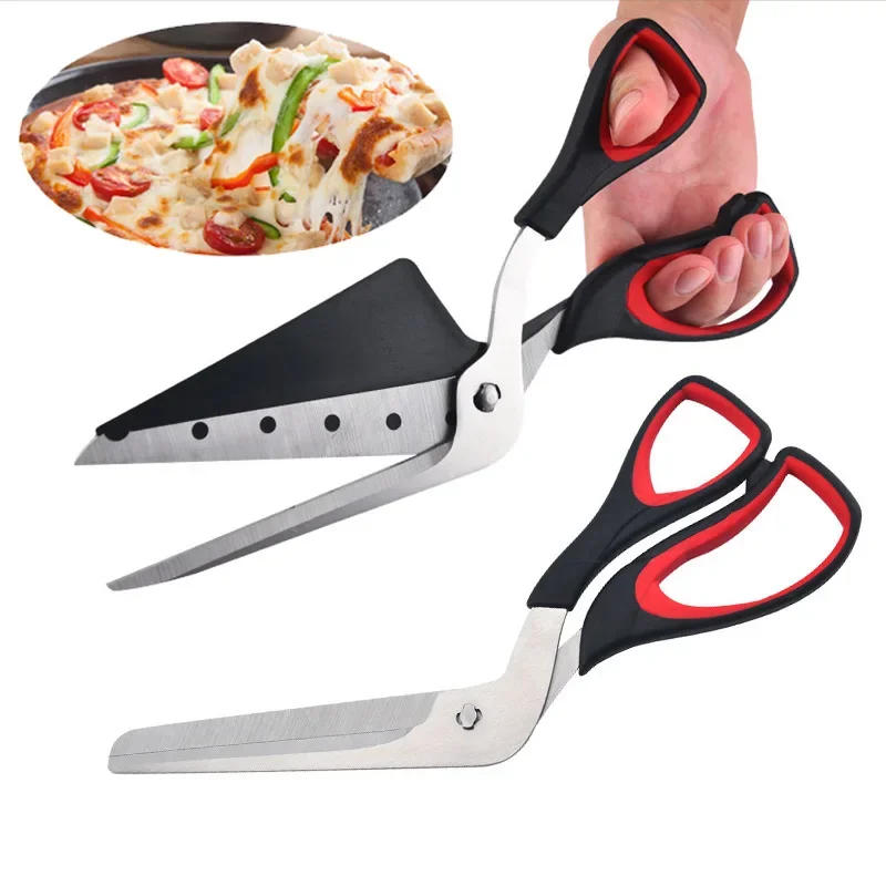 Description Picture 2 of itemProfessional Pizza Scissors Detachable Sharp Stainless Steel Blade Pizza Cutter Scissors Easy Cutting Pizza Spatula Slicer Tools