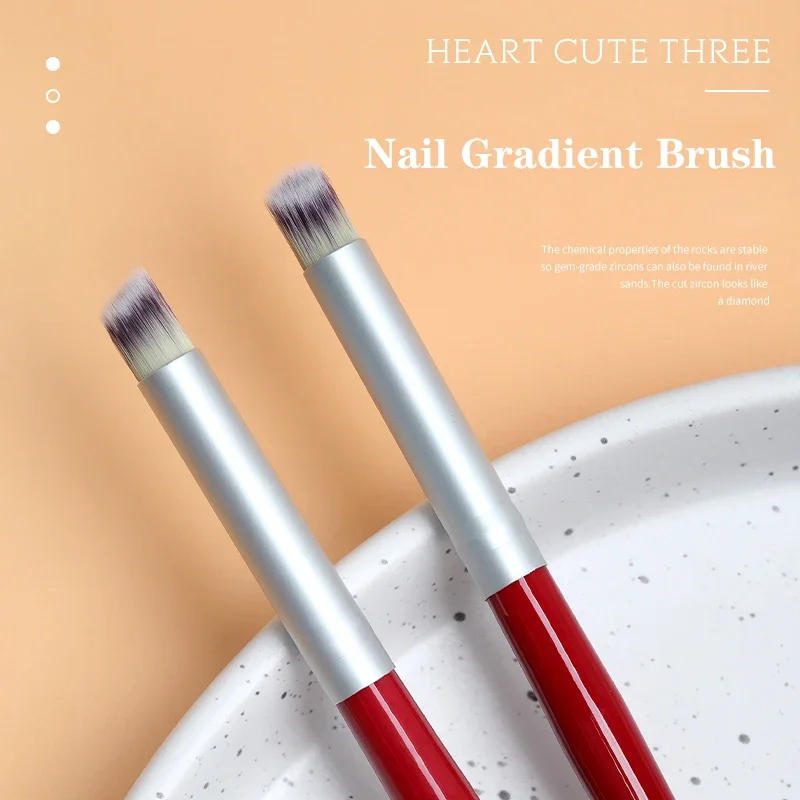 Description Picture 2 of itemGradient Smudge Nail Brush Art Brushes for Manicure Uv Gel Polish Draw Paint Wooden Pen Nail Tools Accesoires Set
