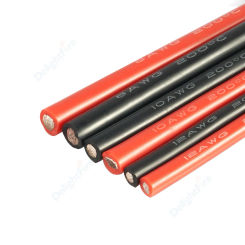 Silicone Cable Heat Resistant Wire Red Black 18 16 14 12 10 8 6 4 AWG Electrical Wires For Solar Panel Car Battery Automotive