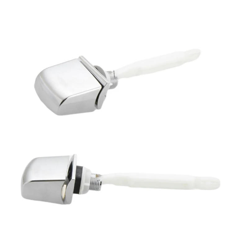 Description Picture 2 of item1pc Universal Toilet Flush Lever Switch Button Side Front Tank Replacement Push Button ABS Chrome Bathroom Toilet Parts