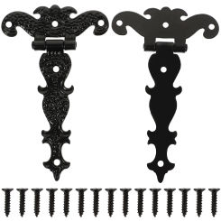 2 Pcs T-Shaped Door Hinge Club High-end Shutter Hardware Gate Kit Small DIY Project Hinges Heavy Duty Shed Iron for Wood Extra