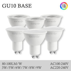 3pcs No Fliker GU10 Spotlights 5W 6W 7W 8W 9W LED Bulb GU10 AC220V 120V Replace 50w halogen lamp for home Lighting derection