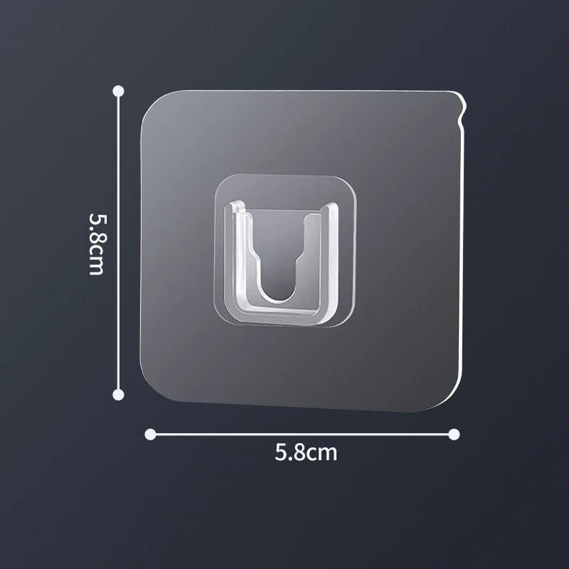 Description Picture 2 of itemDouble-Sided Adhesive Wall Hooks Multi-Purpose Transparent Hooks Waterproof Clothes Hats Towel Hooks Kitchen Bath Door Hooks