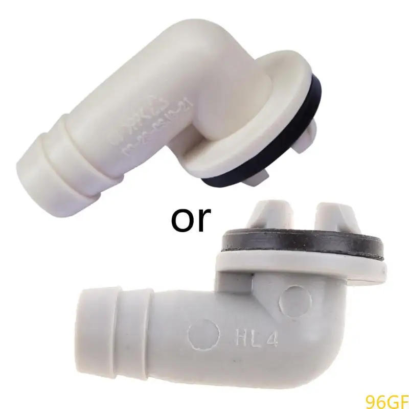 Description Picture 3 of item96GF Drain Hose Connector Elbow 15mm/0.59in with Rubber Ring No Leaking Easy to Install for Air Conditioner External Unit