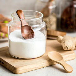 4Pcs Mini Wooden Spoons Small Kitchen Spice Spoon Sugar Tea Coffee Scoop Short Handle Wood Scoop Kids Spoon Wood Kitchen Gadgets