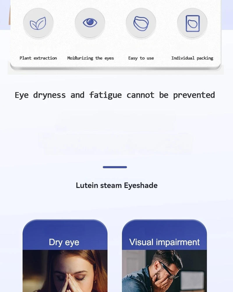 Description Picture 4 of item10pcs Lutein Steam Eye Mask Warm Moist Heating AndSoothing For The Eyes Light-Blocking Eye Protection Mask Hot Compress Eye SPA