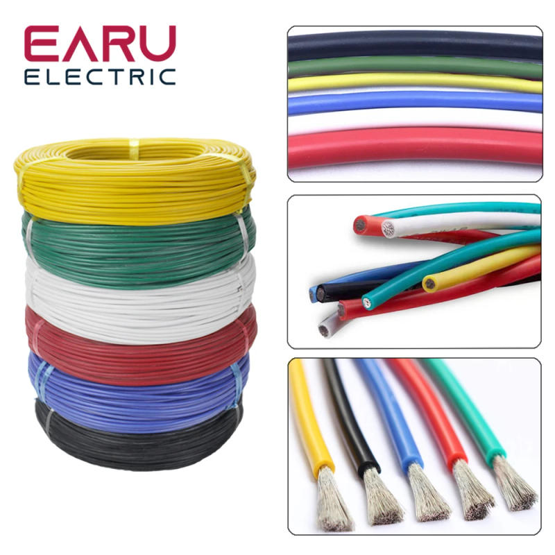 Description Picture 4 of item5Meters/Lot Heat-resistant Soft Electrical Silicone Wire Cable 8 10 12 14 16 18 20 22 24 26 28 30 AWG 5M 6 Color Red Black Blue
