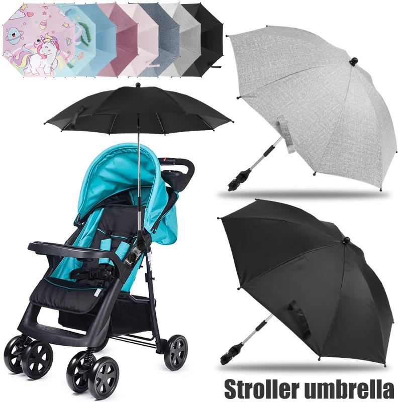 Description Picture 2 of itemUniversal Baby Car Pram Umbrella 360°UV Protection Pram Umbrella with Adjustable Clamp and Flexible Arm For Stroller Accessories