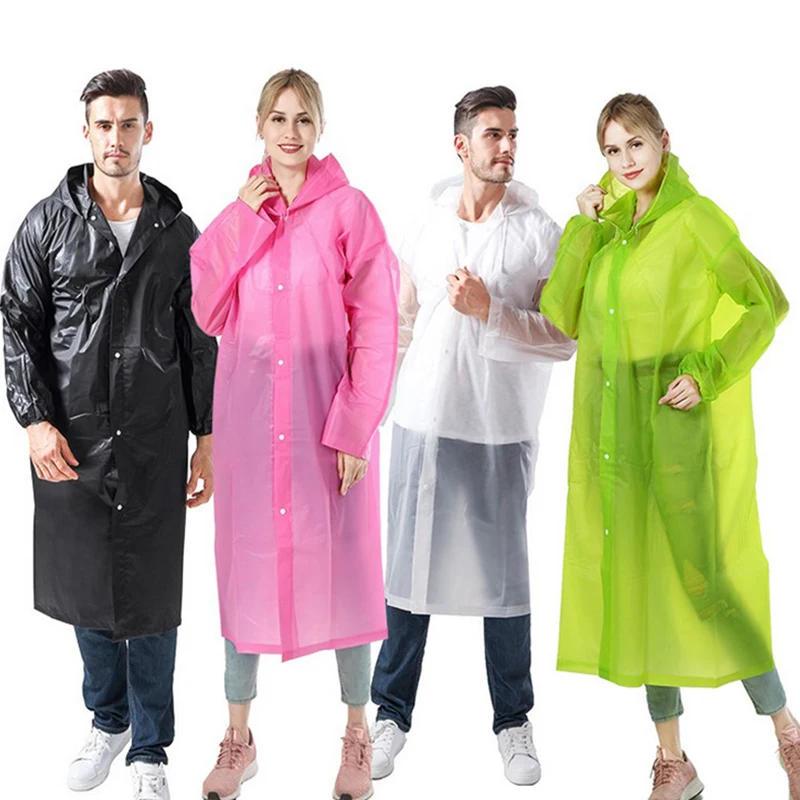 Description Picture 2 of itemDisposable Raincoat Adult Waterproof Rain Coat Hiking Camping Poncho Hood Raincoat Outdoor Travel Rain Wear