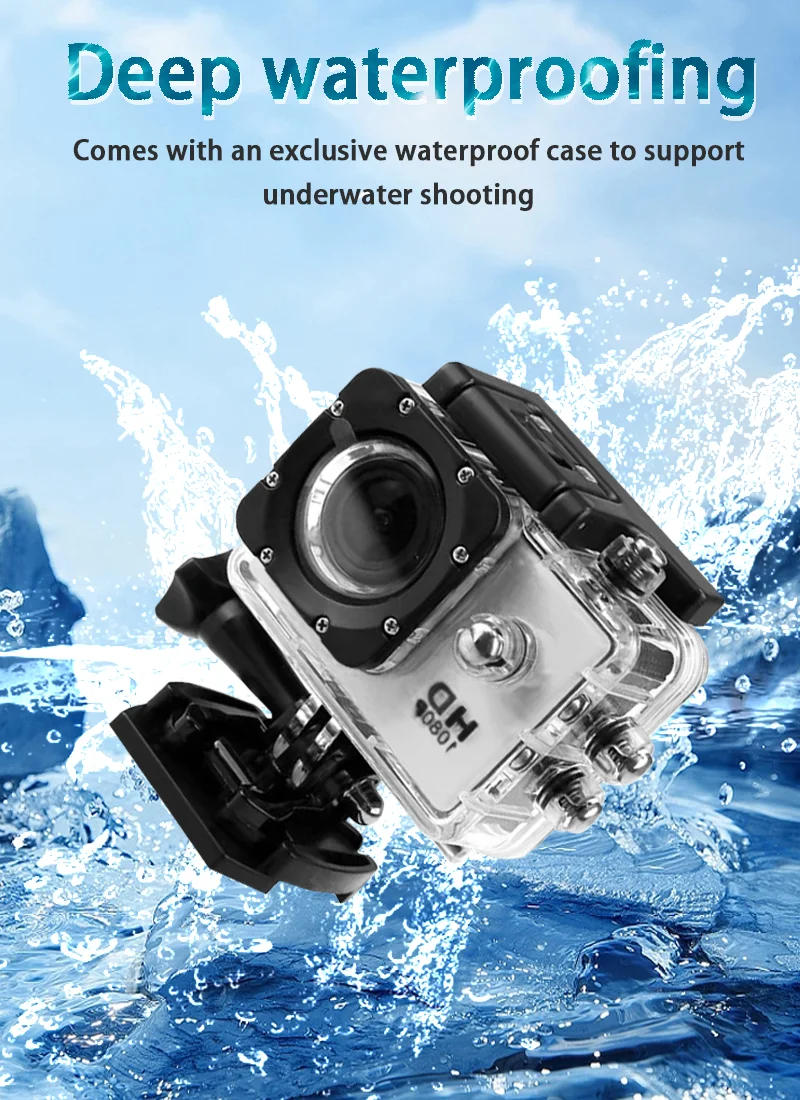 Description Picture 2 of itemMini Helme HD 1080P Sports Action Waterproof Diving Recording Camera Full HD Cam Extreme Exercise Video Recorder Camcorder