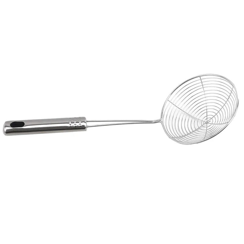 Description Picture 5 of itemStainless Steel Frying Strainer French Fries Frying Spoon Wire Mesh Skimmer Strainer Colander Fryer Scoop Sieve Kitchen Supplies